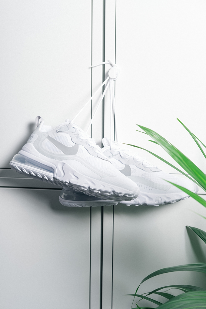 mens white nike air max 270 react