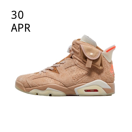 travis scott x nike air jordan 6 british khaki