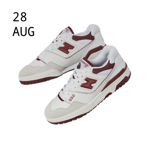 new balance p550 white maroon