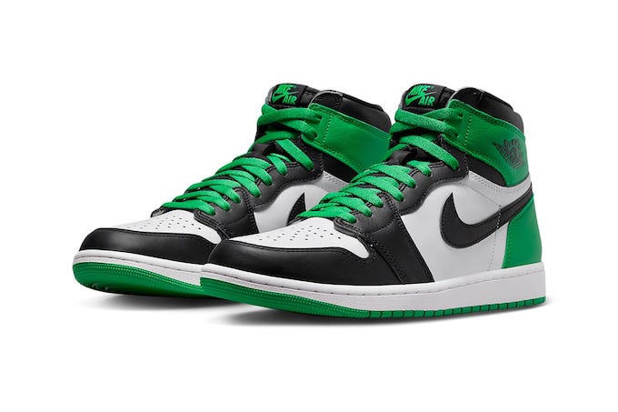 Jordan 1 store green and black