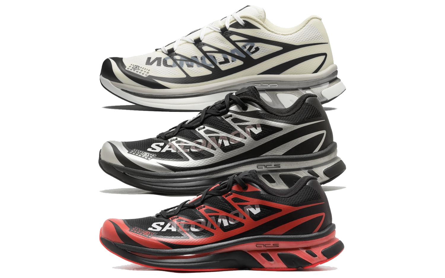 Maison Margiela MM6 x Salomon XT

'Black' (L49107000) / 'Cherry Tomato' (S59WS0243-P6303-HB050) / 'Vanilla Ice' (L47949400)