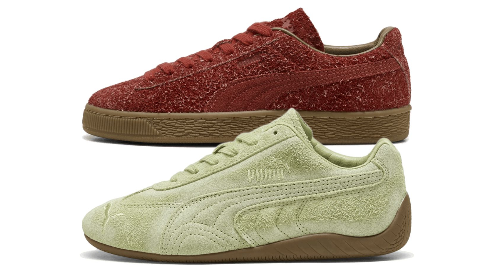 Danielle Cathari x PUMA Suede Fuzzy
'Mars Red' (406650-02) / 'Pistachio Green' (406652-02)
